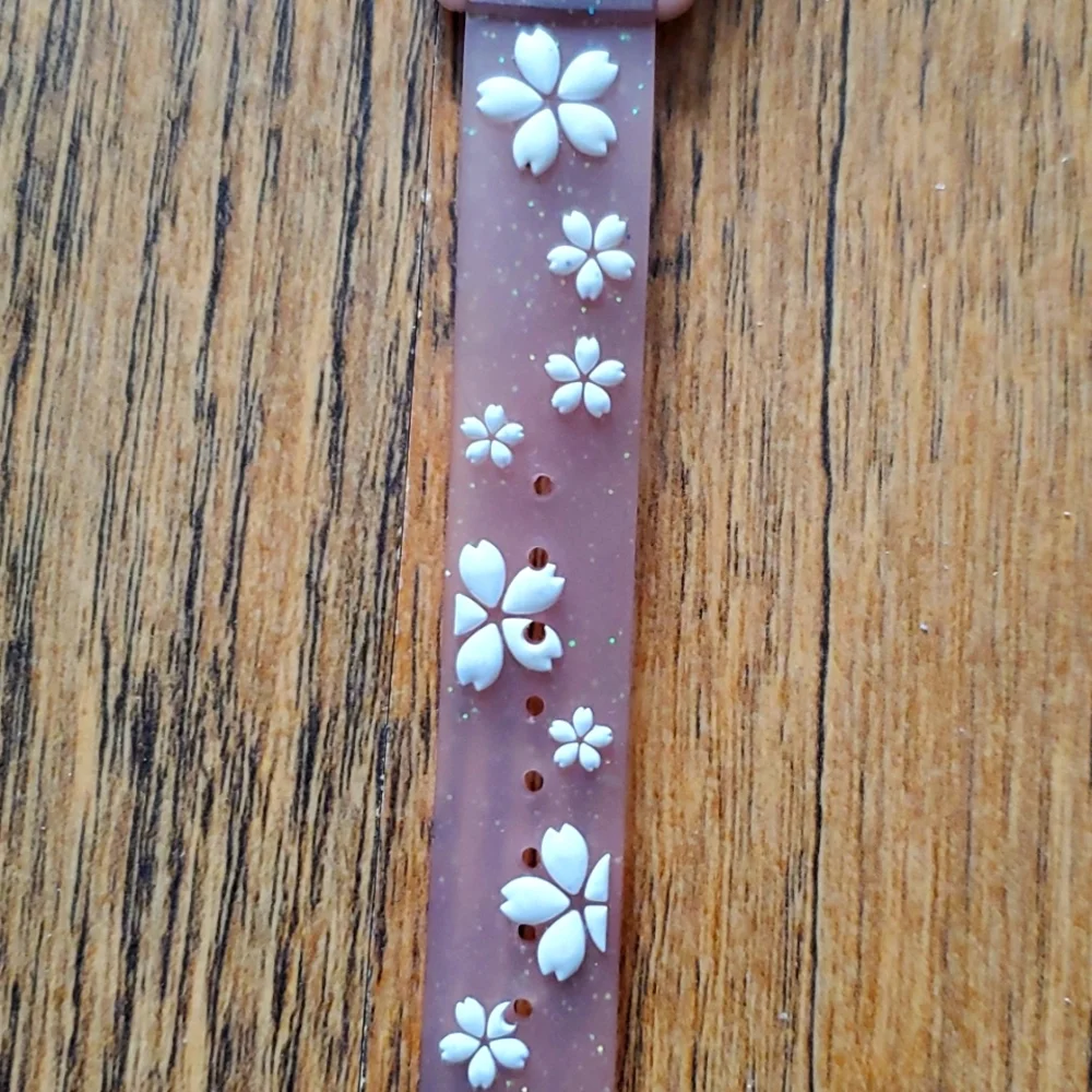 Jnew Girls White &‎ Pink Flower Jelly Watch